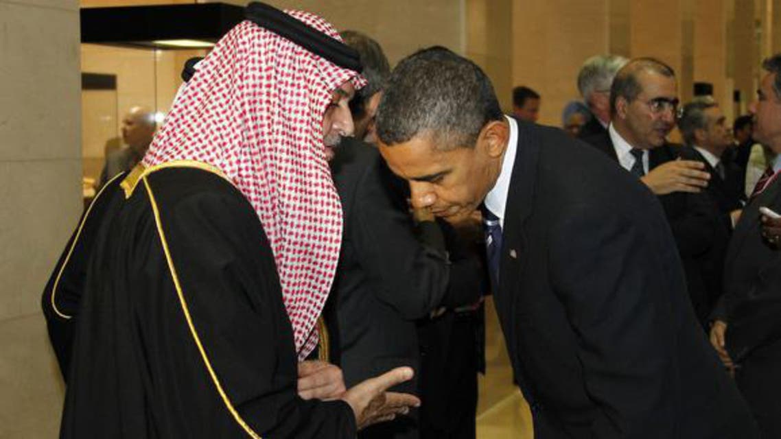 US President Barack Obama talks with Saudi Arabia's Foreign Minister Prince Saud al-Faisal Reuters