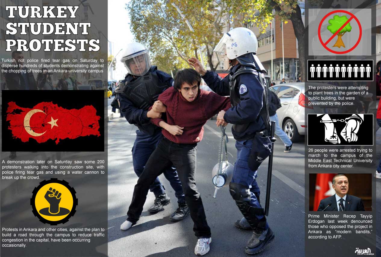 turkey infographic: turkey student protests