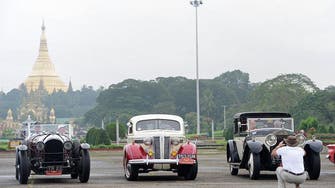 Classic car enthusiasts hit Myanmar roads
