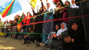 Kurds protest against Syria-Turkey border wall
