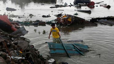 Aftermath of super typhoon in the Philippines 