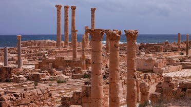 Old Roman ruins stand in the ancient archeaological site of Sabratha on Libya's Mediterreanean coast, June 1, 2013. (Reuters)