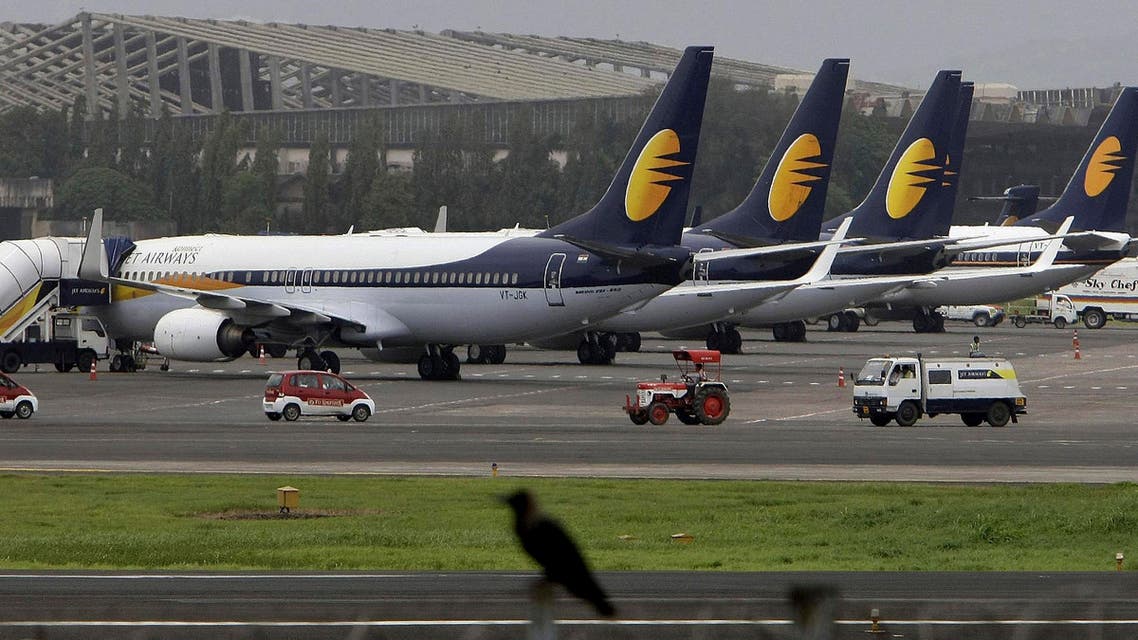 Jet Airways planes parked on the tarmac in Mumbai, India. (File photo: AP)
