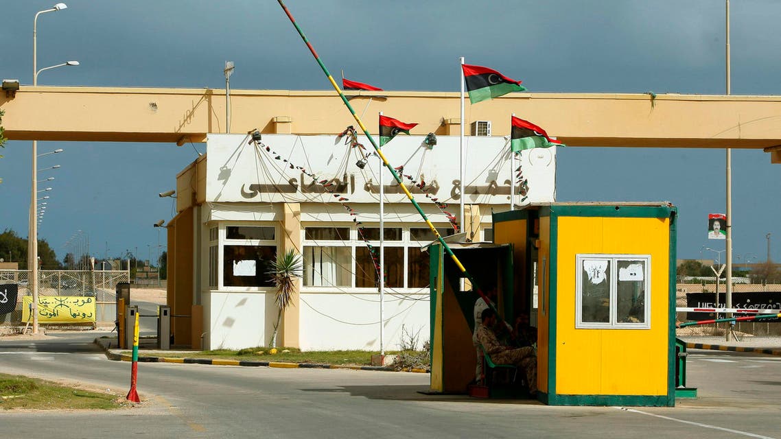 The main gate of the Mellitah Oil and Gas complex co-owned by Italy's ENI is seen, 100 km (60 miles) west of Tripoli November 7, 2013.