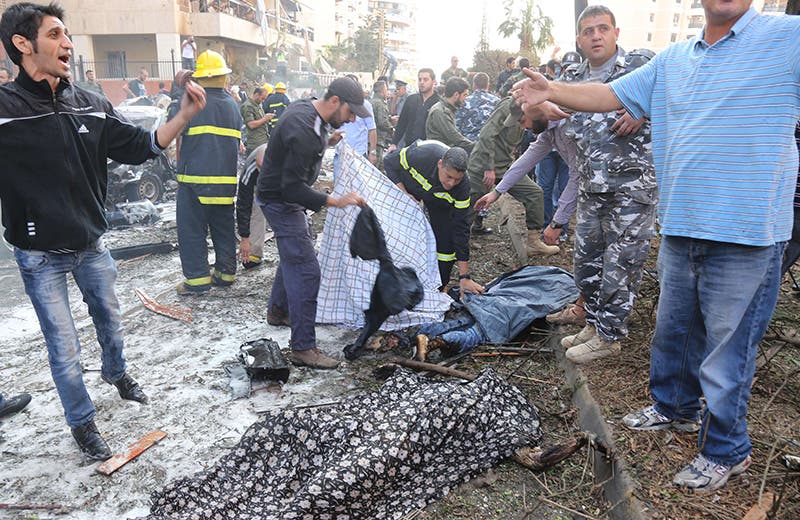 ضحايا تفجير السفارة الايرانية في بيروت