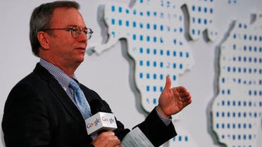 Web executive Eric Schmidt predicts that encryption will help people overcome government surveillance. (File photo: Reuters)