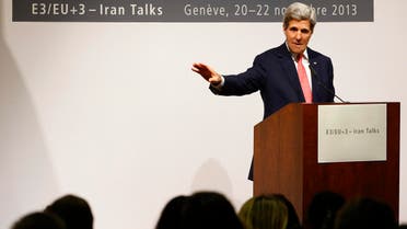 U.S. Secretary of State John Kerry speaks to the media during a news conference following the E3/EU+3-Iran talks in Geneva Nov. 24, 2013.  (Reuters)