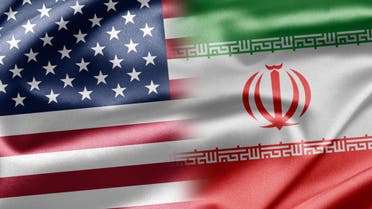 العلم الأميركي والعلم الإيراني