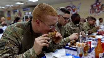 U.S. troops celebrating Thanksgiving in Afghanistan 