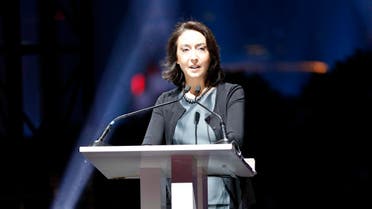 Princess Rym spoke at an event to mark the relaunch of the Al Arabiya News website and the 10-year anniversary of the Al Arabiya News Channel. (Al Arabiya)