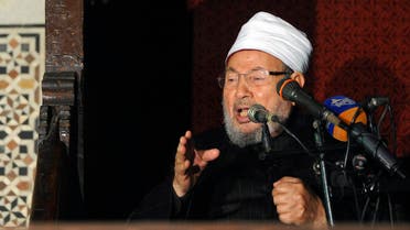 Egyptian Cleric Sheikh Yusuf al-Qaradawi gives a speech during Friday prayers, before a protest against Syrian President Bashar al-Assad, at Al Azhar mosque in Cairo Dec. 28, 2012. (File photo: Reuters)