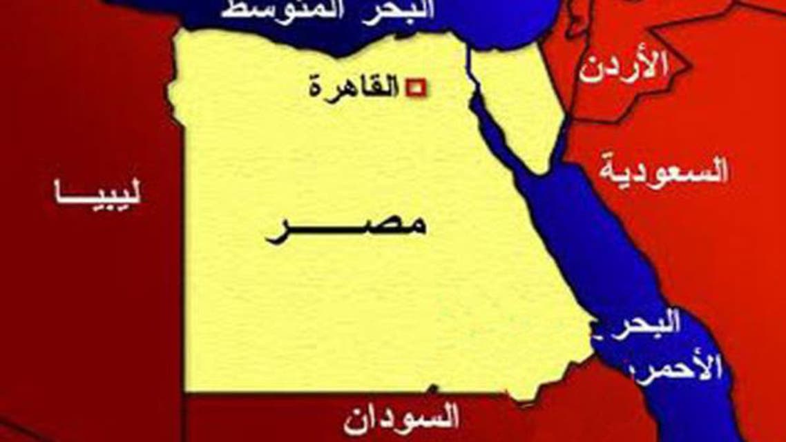 خريطة مصر وليبيا والسودان