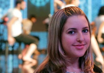 Jennifer Grout at the MBC television station studios in Zouk Mosbeh, north of Beirut. (AFP)