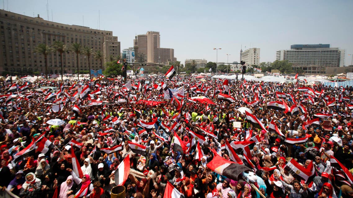 Protesters opposing Egyptian President Mohamed Mursi shout slogans against him and brotherhood members during a protest at Tahrir square in Cairo, June 30, 2013. File photo: Reuters)