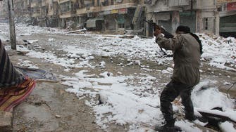 Snow falls as war continues in Syria 