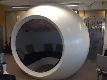 A meeting ‘pod’. (Al Arabiya)