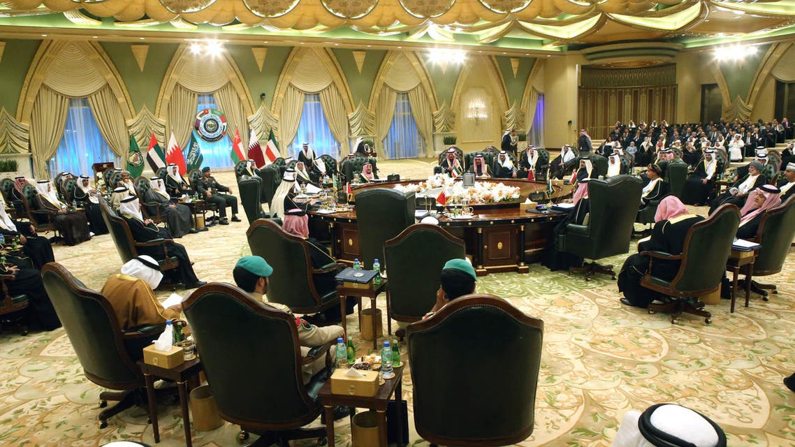 Gulf Cooperation Council (GCC) ministerial leaders gather for their 34th summit at Bayan Royal Palace in Kuwait City on Dec.10, 2013. (AFP)