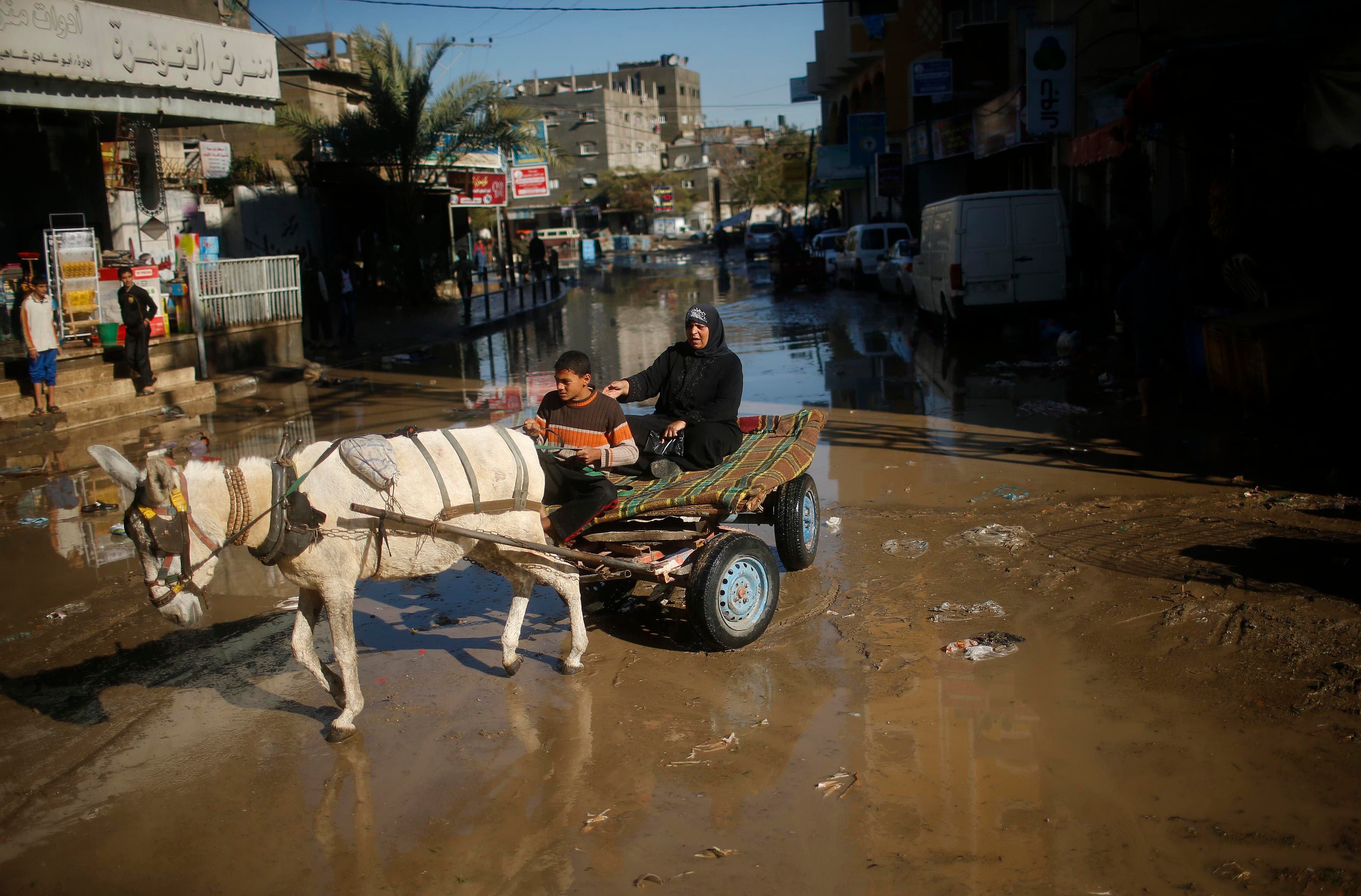 Flash flooding in Gaza