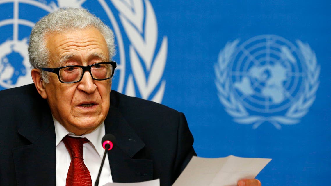 Arab League-United Nations envoy Lakhdar Brahimi addresses a news conference after a meeting on Syria at the United Nations European headquarters in Geneva Dec. 20, 2013. (Reuters)