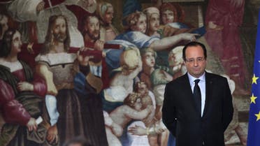 French President Francois Hollande a speech during a ceremony marking the 70th anniversary of the Representative Council of France’s Jewish Associations (CRIF). (AFP)