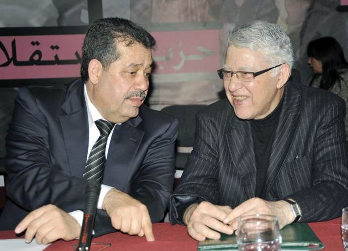 عباس الفاسي الأمين العام السابق وحميد شباط الأمين العام الحالي للاستقلال
