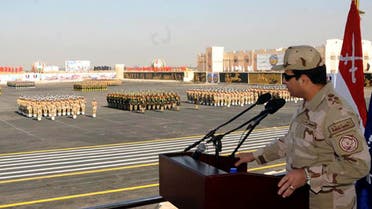 Armed Forces General Abdel Fattah al-Sisi speaks during the graduation of a new batch of non-commissioned officers at the NCOs' Institute in Cairo in Dec. 26, 2013. (Reuters)