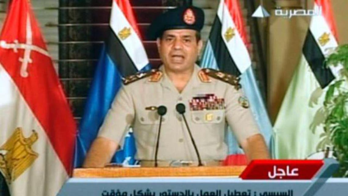 Egyptian army chief Gen. Abdel Fattah al-Sisi announced the overthrow of former President Mohammad Mursi on July 3. (File Photo: AFP)