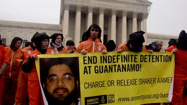 An Amnesty International protest in Washington calling for the release of Shaker Aamer. (Photo courtesy: Amnesty)