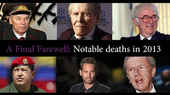 A Final Farewell: Notable deaths in 2013