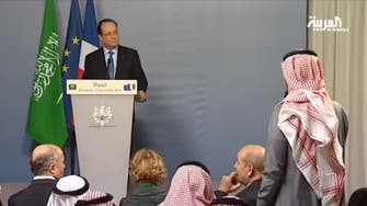 Saudi journalist questions French President Hollande in his mother tongue