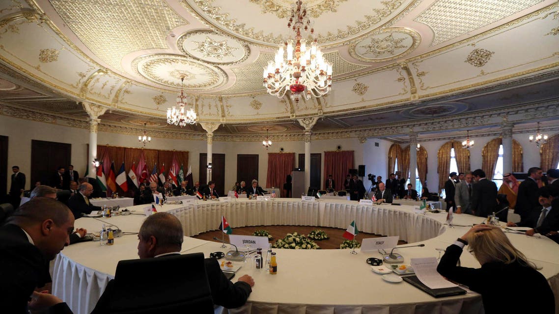 Foreign Ministers of the "Friends of Syria" group attend a meeting at the Adile Sultan Palace in Istanbul April 20, 2013. reuters