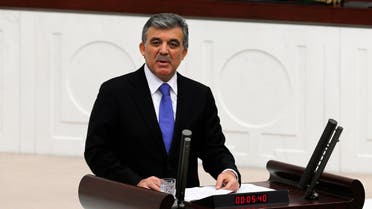 Turkey’s President Abdullah Gul addresses the Turkish Parliament during a debate marking the reconvene of the parliament after a summer recess in Ankara Oct. 1, 2013. (Reuters)