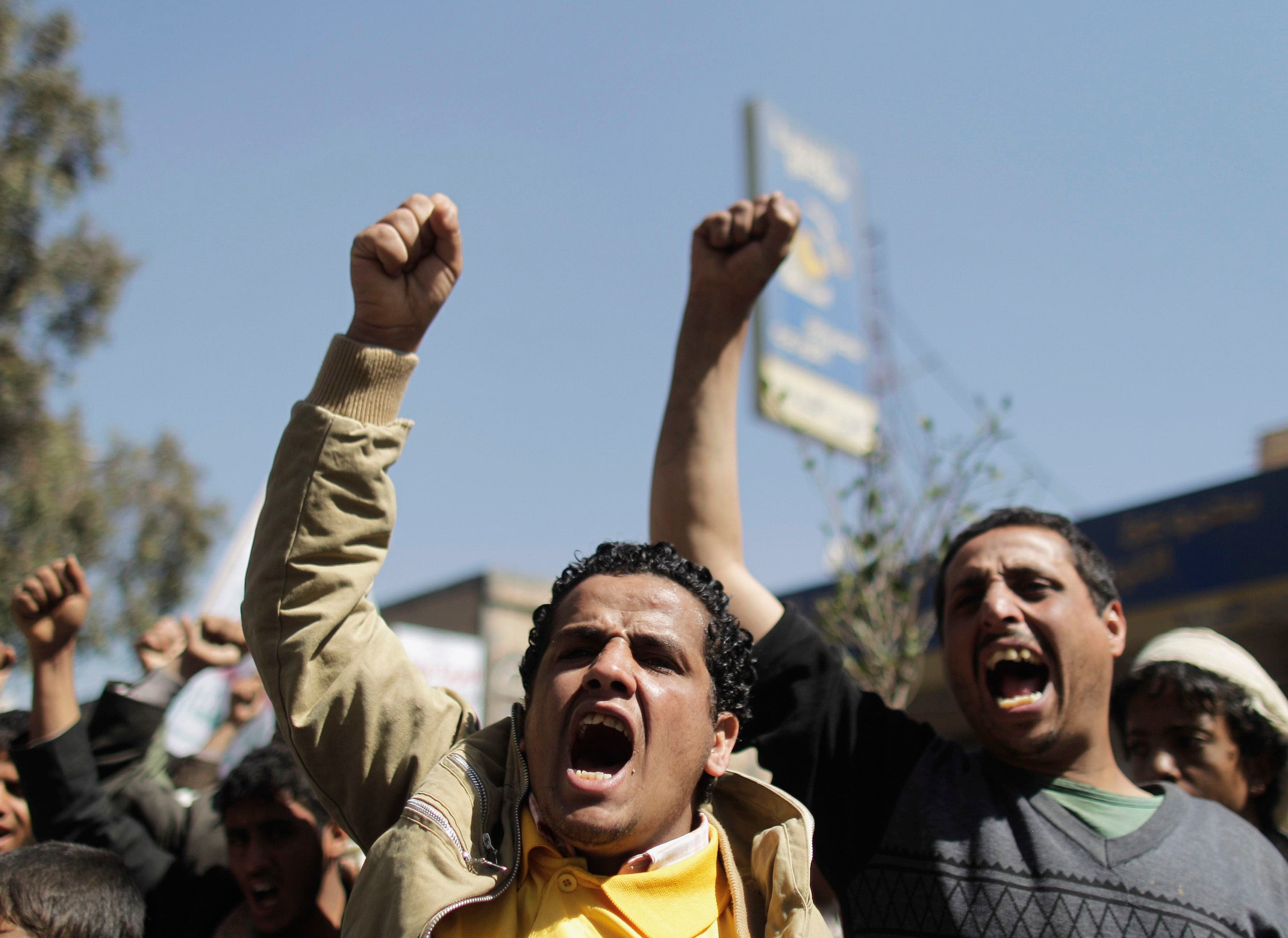 Yemen protest to denounce the assassination of Ahmad Sharafeddin