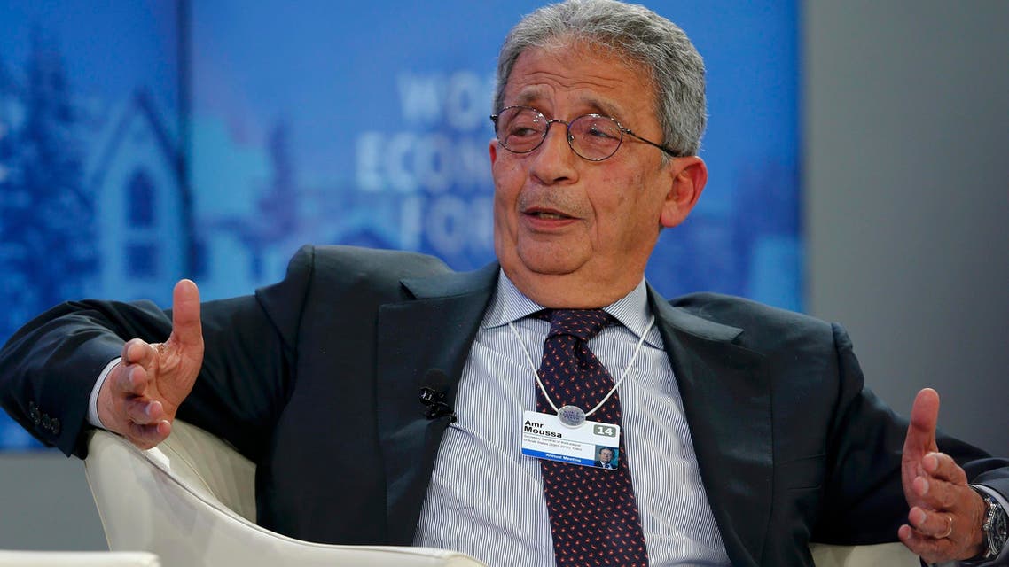 Amr Moussa, former Secretary-General of the League of Arab States (2001-2011), attends a session at the annual meeting of the World Economic Forum (WEF) in Davos Jan. 24, 2014. (Reuters)