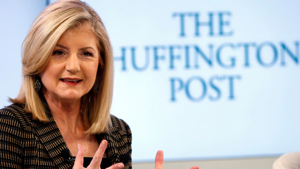 Arianna Huffington, president and Editor-in-Chief of The Huffington Post Media Group attends a session at the World Economic Forum (WEF) in Davos January 25, 2014.