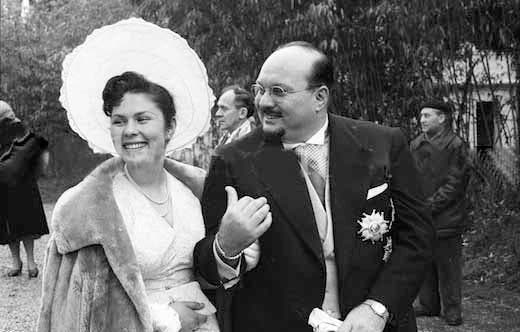 Farouk with his daughter Ferial in Cannes, 1957 (Photo courtesy of Amr Talaat)