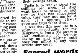 In a scan from his memoirs, Farouk describes giving his children pocket money (Empire News)