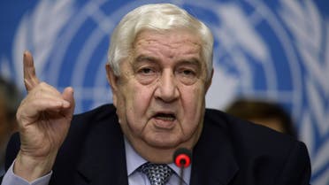 Syria’s Foreign Minister and head of the Syrian government delegation Walid Muallem told reporters in Geneva that talks with the opposition achieved no tangible results. (AFP)