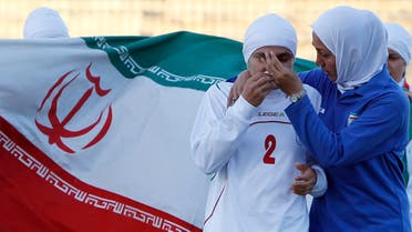 The sport is widely popular among Iranian women, although there are religious rules in place which ban them from entering stadiums to watch matches between male teams. (File photo: Reuters)