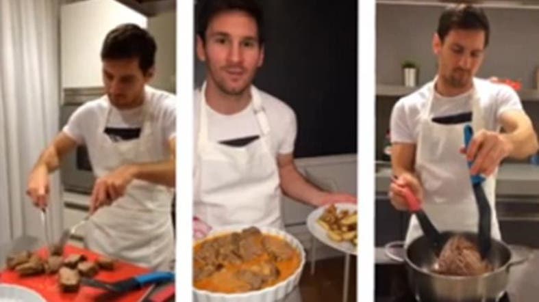 Messi can stand the heat: football superstar shows off kitchen skills ...