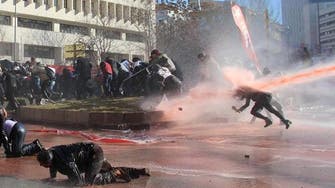 Water cannon hits Turkish reporter, causes stir
