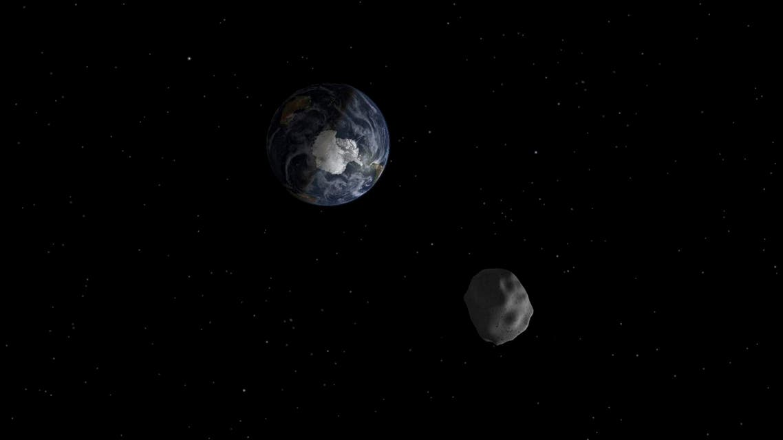 The passage of a previous asteroid (2012 DA14) through the Earth-moon system, is depicted in this handout image from NASA. (File: Reuters)