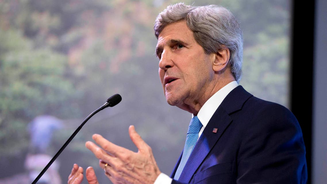 U.S. Secretary of State John Kerry speaks on climate change in Jakarta Feb. 16, 2014. (Reuters)