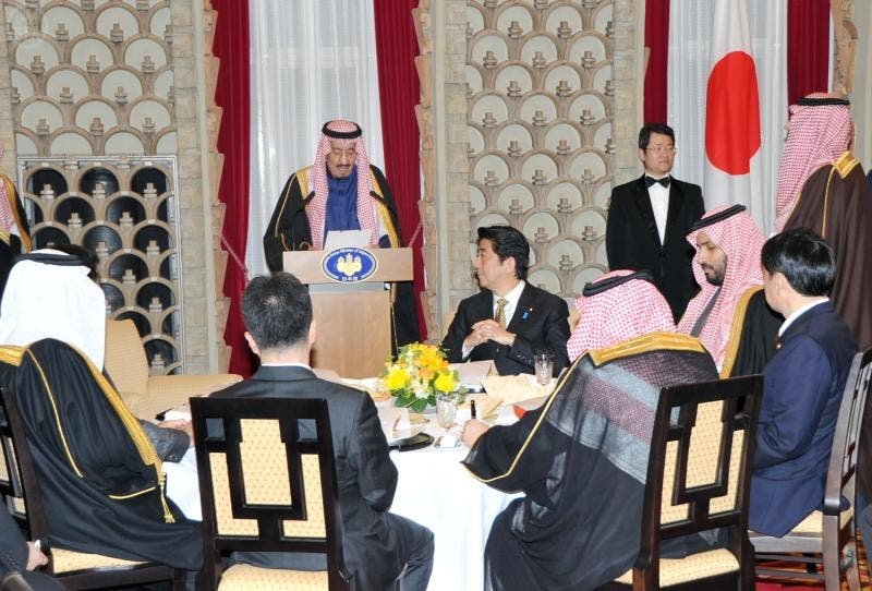 Saudi Crown Prince Salman visiting Japan