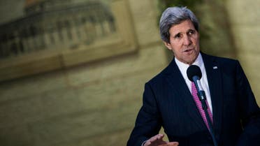 U.S. Secretary of State John Kerry speaks to the media after a meeting with Palestinian negotiator Saeb Erekat and Palestinian President Mahmoud Abbas in the West Bank city of Ramallah January 4, 2014. reuters