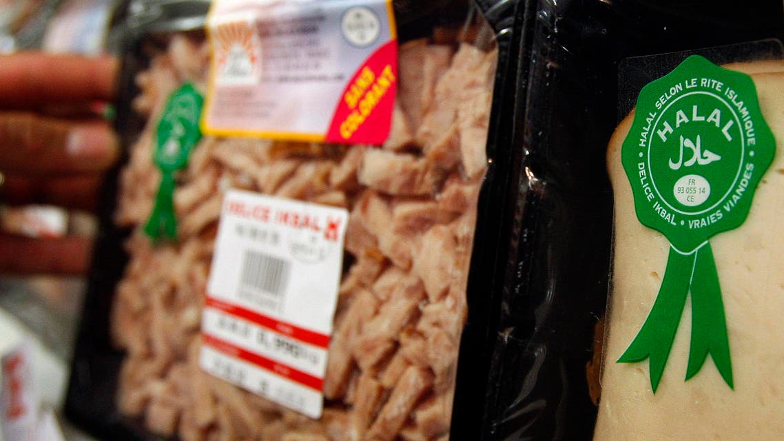 Packages of Halal food are displayed at the Halal show which presents food products for Muslim clients which are prepared following Islamic dietary laws, in Paris. reuters