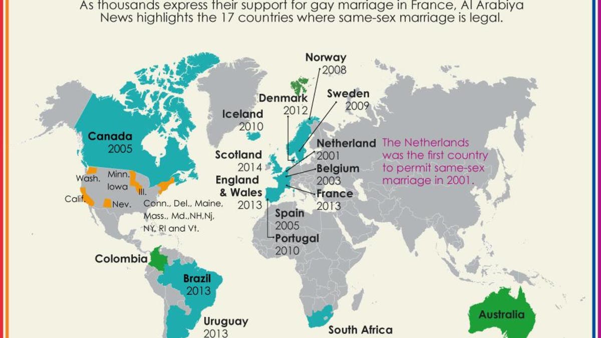 Supporters of gay marriage in France include some Muslims