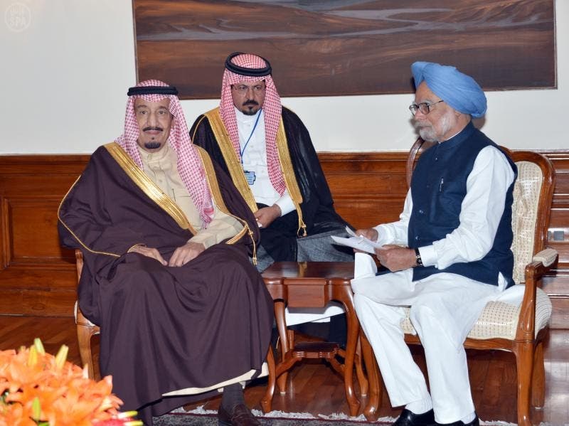 الأمير سلمان مع رئيس الوزراء الهندي