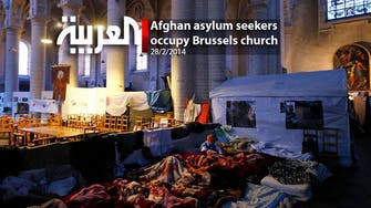 Afghan asylum seekers occupy Brussels church