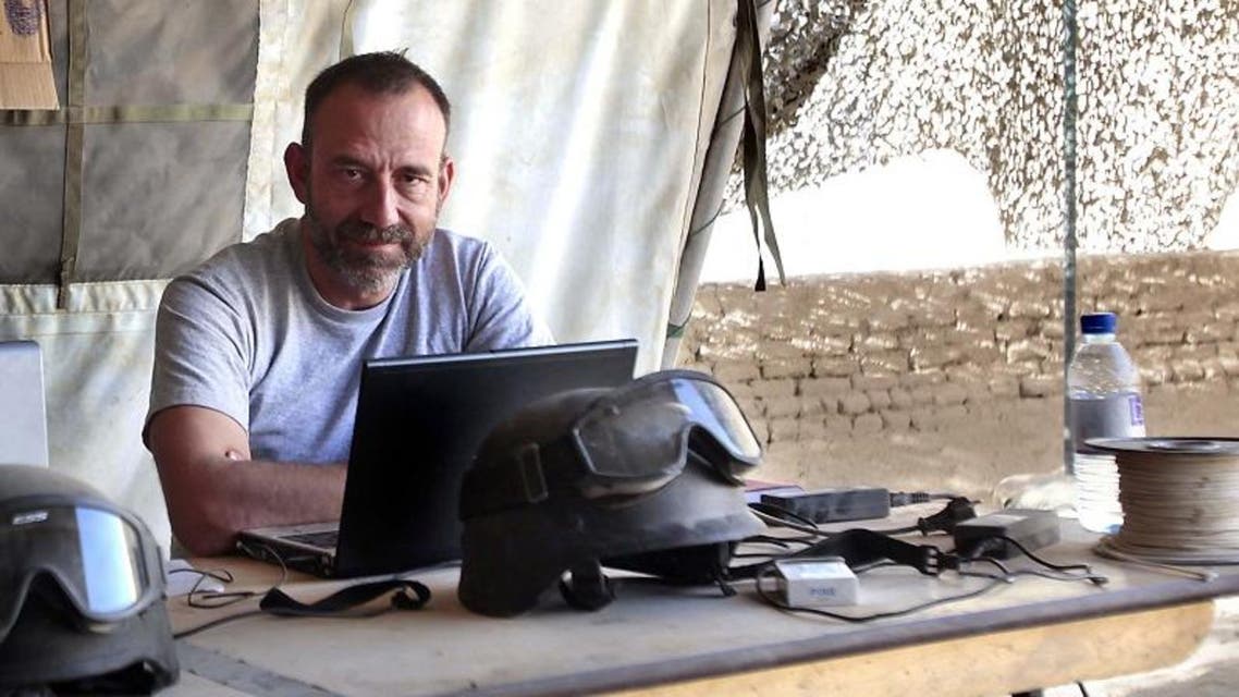 A handout picture obtained on March 2, 2014 shows Spanish journalist Marc Marginedas of El Periodico newspaper in the Canadian base of Patricia in Afghanistan on Oct. 10, 2010. (AFP)